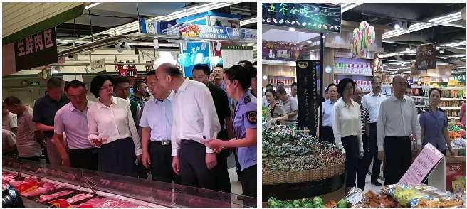 陕西省省长刘国中到华润万家西安未央路店调研